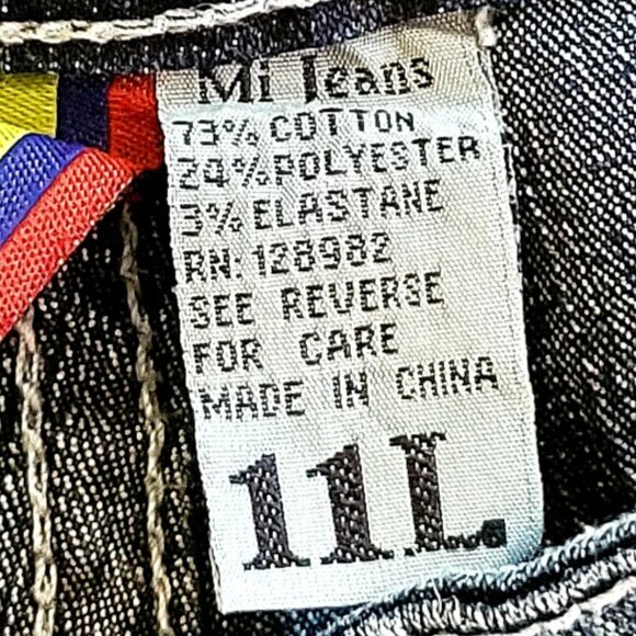 Amazing Mi Cropped Jeans Lace Up Back Size 11 - Picture 7 of 10